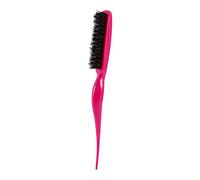 Teasing Back Hair Salon Brush Combing Long Short Plastic Tail Comb Barber Tools for Evening Makeup (Rose Red)