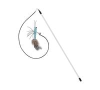 Teasing Cat Stick Little Flying Bug Stick Cat Toy With Bell Cat Pet Toy Interactive Cat Toy Pole(Blue Dragonfly)