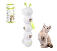 Teasing Cat Toy Automatic Moving Worm Activity Training Interactive Pet Toy Intelligent Companion Wand Hands Free Training Game Interactive Bouncy Fuzzy Pet for Medium Large Cats