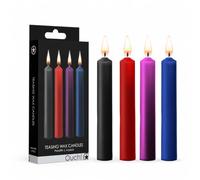 Ouch! Ouch Bondage Candles, Size: 4 Pack, Blue, Red and Purple - Fetish drip candles ideal for sensory play