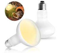 teasteam 2 PCS Reptile Heat Lamp Bulb 100W, UVA E27 Fast Heating Vivarium Daylight Basking Spot Light 220V for Amphibians Tortoise Lizard Snake Bearded Dragon Chick Puppy