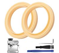 teasteam 54mm Coffee Machine Brew Group Head Seal Gasket 2Pcs Silicone Steam Ring with Replacement Tools for Breville Espresso Machine 878/870/860/880/810/840/500 for Sage Barista Express 880/878/875