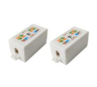 teasteam Cat6 Junction Box 2Pcs RJ45 High Speed Inline Punchdown Krone Extension Adapter Coupler Joiner for Cat5 Cat5E Cat6 Powerline Ethernet Network Cables Extender Applications White