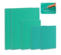 teasteam Lino Printing Kit 5Pcs A4 A5 A6 Soft Rubber Lino Printing Plates for Engraving DIY Cutting Board Green Rubber Linoleum Set Double-Sided PVC 3mm Thick for Easy Carving Art Stamps Crafts