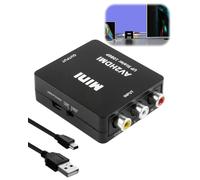 teasteam RCA to HDMI Converter 1080P Composite CVBS AV to HDMI Video Audio Adapter for Blue-Ray TV PC Laptop PSP STB Wii Xbox VHS VCR Camera DVD, Support PAL NTSC