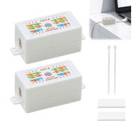 teasteam RJ45 Cat6 Junction Box 2Pcs Ethernet Coupler Krone Coupler Joiner Unshielded Ethernet Network Cable Connector High Speed Transmission 1.0Gbps 250MHz Support T586A T568B 110 Punch Down Tool