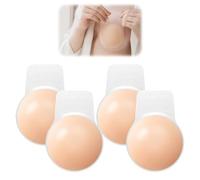 teasteam Silicone Sticky Bra Invisible 2Pairs Backless Bras for Women | 10cm Reusable Lifting Bra Cups |Nipple Cover Skin-Friendly | Boobtapes Push Up for Party Bar Wedding Deep V All Backless Clothes