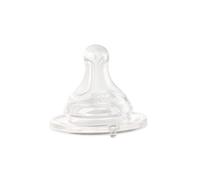 teat Physiological silicone transparent (4m+) 2 pieces