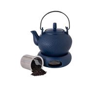 TEATALK Ceramic Teapot with Strainer and Warmer 27 oz Large Tea Pot with Infuser for Loose Tea