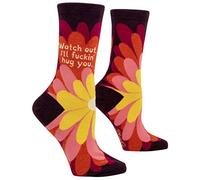 Teawake BlueQ Crew Socken "Watch Out, I'll Fucking Hug You"