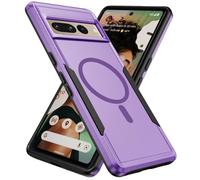Teayoha for Google Pixel 7 Pro Case,[Compatible with Magsafe] [Military Grade Drop Tested] Shockproof Magnetic Tough Rugged Protective Phone Case -6.7 inch (Purple)