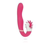 Teazers Wheelie Vibrator - Vibrators for Woman for Clitoral and G-Spot Stimulation - With rotating wheel and 12 vibration options - Rechargeable and Waterproof Couple Vibrator - Pink