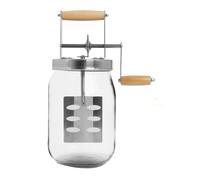 Tebbomp 1.5L Glass Butter Churner, Large 52-Fluid Ounce Capacity Butter Churner Hand Crank Jar, Butter Churns Makes