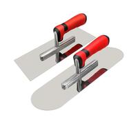 Tebbomp Essential Hand Tool Stainless Steel Flat Finishing Trowel (11"X4") Masonry Construction Hand Drywall Cement Plastering Kit Corner Trowel