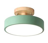 Tebbomp Green Ceiling Lights Modern LED Nordic Wood Lighting Fixture Indoor Luminaire Kitchen Living Bedroom Bathroom Easy to Use