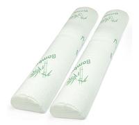 Tebery 2 Pack Kids Bed Rail Bumpers Safety Sleep Side Rail Guard with Bamboo Cover Memory Foam Pillow Pads Bedside Rail Guard