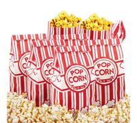 Tebery 200 Pcs Popcorn Bags, Popcorn Paper Bag, Movie Nights Pop Corn Bag Popcorn Box, Snacks Container Candy Bags for Carnival, Party, Wedding