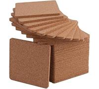 Tebery 30 Pack 4 Inch Square Cork Coasters, 0.2'' Thick Absorbent Drink Pads for DIY Craft, Table Protectors Coaster for Housewarming Wedding Office Home