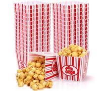 Tebery 30 Pack Plastic Open-Top Popcorn Boxes Reusable Popcorn Containers Bucket Tub, 9.5cm