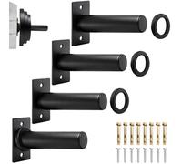 Tebery 4 Pack Wall Mount Weight Plate Holder, 220 LB Capacity Weight Plates Rack for Home Gym, Heavy Duty Barbell Plates Storage Hanger, Space Saving Plate Organizer for Garage