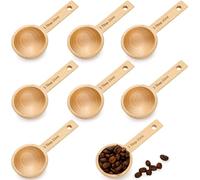 Tebery 8 Pack Wood Measuring Scoops for Canister, 1 Tablespoon Beech Coffee Scoop Measuring Spoons for Coffee Beans, Ground Coffee, Protein Powder, Spices, Tea and Bath Salt