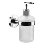 Tebery Liquid Soap Dispenser, Small Glass Soap Pump for the Main and Guest Bathroom, Modern Hand Soap Bottle for Bathroom or Kitchen Sink, Frosted/glass