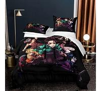 Tebeu88 Anime 3D : Comforter Three Piece Set, one Comforter and Two Pillowcases, no Duvet Cover, (Style 4, King 240 * 220cm(No quilt cover))