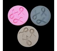 TEBI Home&Kitchen DIY Supplies AIDS Cancer Awareness Bow Keychains Silicone Mold Ribbon Bow Epoxy Resin Molds