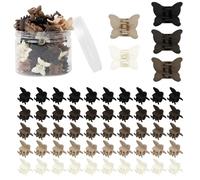 TEBIEKOY Butterfly Hair Clips for Women Girls - 50Pcs Small Hair Clips Cute Butterfly Clips for Hair Neutral Color Mini Hair Claw Clips for Thin Fine Hair Strong Grip Y2K Hair Accessories