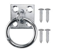 Tebinzi Tie Rings Plate - Farm Supplies Horse Tie Hooks - Horse Tie Hooks for Boards,Hay Net Bags Goats Sheep Donkeys Secure Your Animals