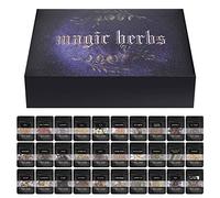 Tebinzi Witchcraft Supplies Herbs, Herb Set, Herb Crystals Candles Starter Witch Kit Box, Witch Decor Wicca Altar Pagan Starter Crafts Set for Wicca Witchcraft