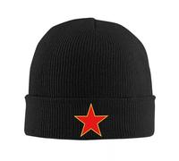TEBTRGK Custom Socialist Yugoslavia Star Bonnet Hats Cool Knitted Hat for Women Men Warm Yugoslav Flag Skullies Beanies Caps