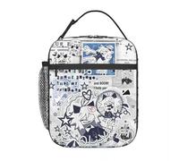 TEBTRGK Fundamental Paper Education Oliver Thermal Insulated Lunch Bag Cartoon Game Reusable Food Bag Container Cooler Thermal Lunch Box