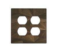 TebuTeak Decorative Outlet Covers Rustic Green Leaves Daisy Flower 2 Gang Light Switch Cover Plate Double Duplex Wall Plates for Electrical Outlets Switch Plate Covers for Bedroom Home Decor