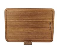 TebuTeak Solid Teak Wood Cutting Board - Single/One Piece Design Wooden Choping Boards Non Glued Knife-Friendly Durable Chopping Block for Kitchen Meat Vegetable Chese 15 x 10.5 IN (Includes Stand)