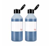 TEC 250ml HDPE Plastic Bottles UK Made Non-Leak 28mm with Black Flip Top Lids Chemical and Water Storage Clear Transparent Reusable Small Mini Empty Bulk Bottle (2)