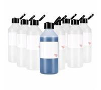 TEC 250ml HDPE Plastic Bottles UK Made Non-Leak 28mm with Black Flip Top Lids Chemical and Water Storage Clear Transparent Reusable Small Mini Empty Bulk Bottle (9)