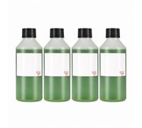 TEC 250ml HDPE Plastic Bottles UK Made Non-Leak 28mm with Black Screw Top Lids Chemical and Water Storage Clear Transparent Reusable Small Mini Empty Bulk Bottle (4)