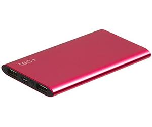 tec+ 4000 mAh Essential Universal Premium Portable Power Bank Emergency Battery Charger - Red