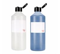 TEC 500ml HDPE Plastic Bottles UK Made Non-Leak 28mm with Black Flip Top Lids Chemical and Water Storage Clear Transparent Reusable Small Empty Bulk Bottle (2)