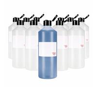 TEC 500ml HDPE Plastic Bottles UK Made Non-Leak 28mm with Black Flip Top Lids Chemical and Water Storage Clear Transparent Reusable Small Empty Bulk Bottle (18)