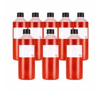 TEC 500ml HDPE Plastic Bottles UK Made Non-Leak 28mm with Black Srew Top Lids Chemical and Water Storage Clear Transparent Reusable Small Empty Bulk Bottle (18)