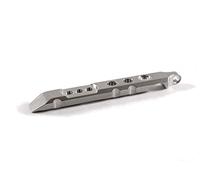 TEC Accessories Ti-Pry Titanium Small Pry Bar Pocket Tool, Multi-tool, Bottle Opener Keychain for Men and Women, Silver