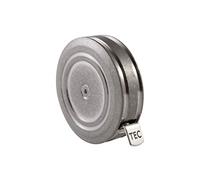 TEC Accessories Ti-Tape Titanium Retractable Tape Measure - Stonewashed Finish, 3 Foot Measuring Tape With Removable Keychain Clip
