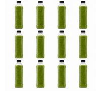 TEC Chemicals Plastic Juice Bottles 1 Litre Square with Tamper Evident Black Lids Caps Reusable for Water Protein Shake Active Drink Clear Containers Juicing Bulk (18)
