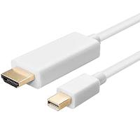 Tec-Digi 4K Mini DisplayPort DP to HDMI Cable, Gold plated 1.8M HDTV Adapter Converter, Supports Thunderbolt for Apple Mac, MacBook Air Pro, iMac