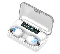 Tec-Digi Wireless Earbuds, Bluetooth 5.0 Headphones TWS True Wireless Earphones for iPhone/Android, 40H Playtime, Touch Control, IPX7 Waterproof,Portable Charging Case, White