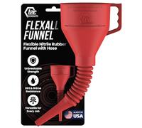 TEC Products FlexAll Funnel - Flexible Rubber Funnel with Handle, Multiple Sizes and Colors, Made in The USA (Large, Red)