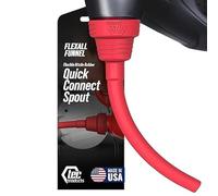 TEC Products FlexAll Threaded Funnel, Single-Piece Nitrile Rubber, Suitable for Autos, Tractors, Boats, Chainsaws, Trimmers, Directly Screws on to Bottles - Fits Gallon, Quart & Pint Containers