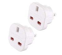 TEC UK - 2 x UK to US Travel Adaptor suitable for USA, Canada, Australia, Mexico, Thailand (Bulk Packaging)